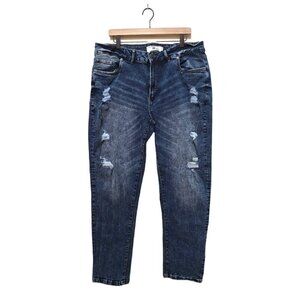 Refinery Republic Straight Leg Stone Wash Distressed Jeans Sz 40x32